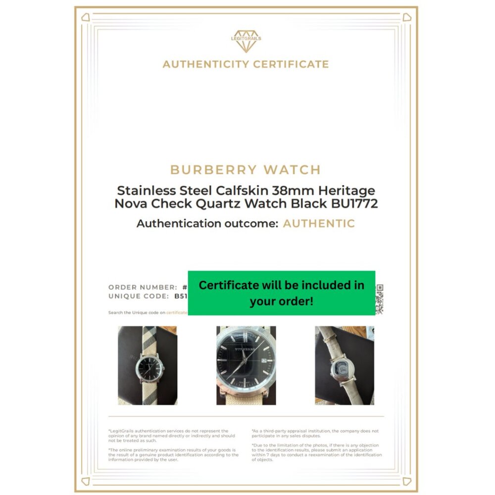 *VINTAGE* Unisex Heritage Check Burberry Watch I Authenticated - Picture 11 of 11